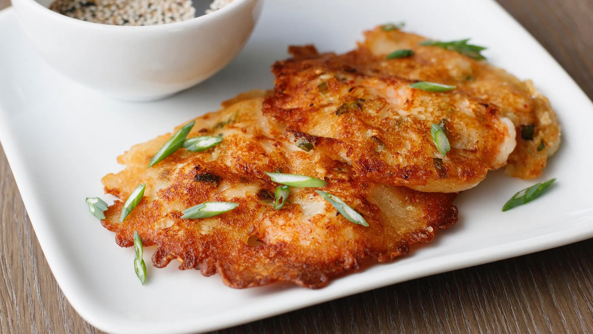 EASY SHRIMP & KIMCHI KOREAN PANCAKE